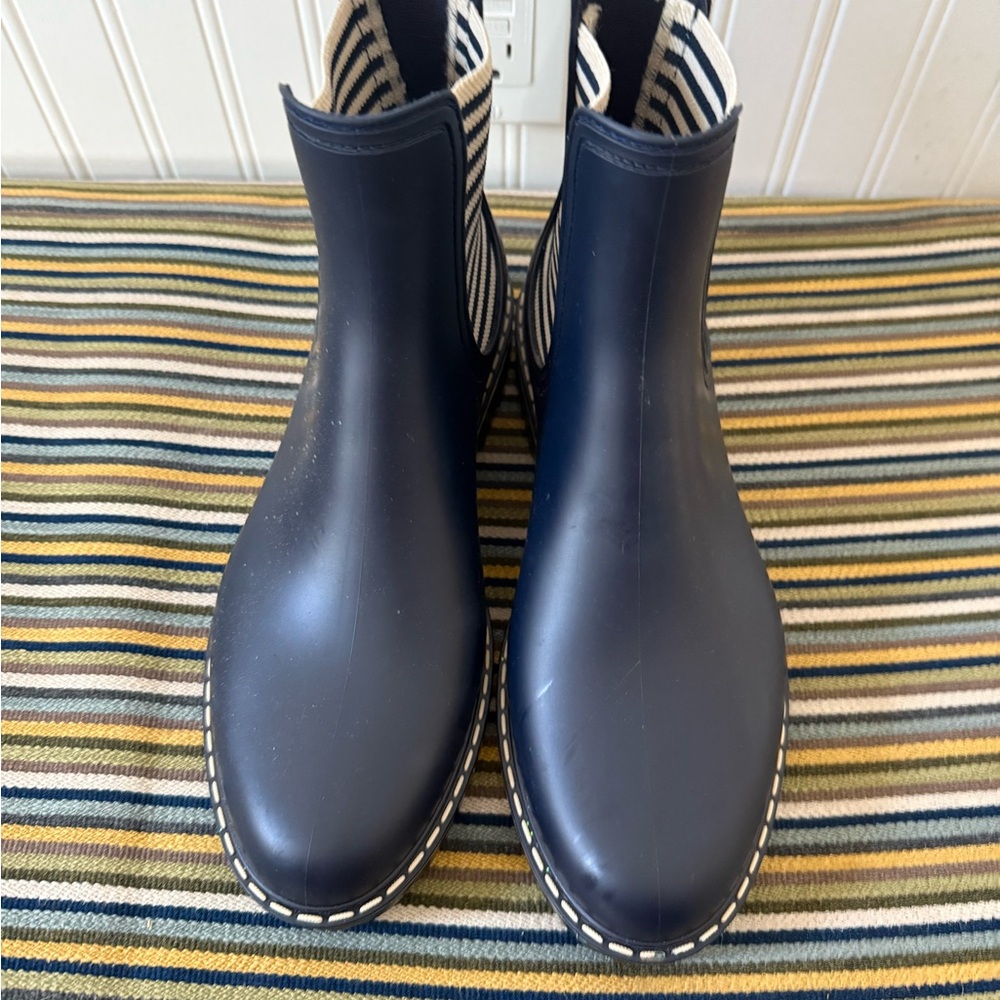 Stylish Navy Blue Ankle Rain boots